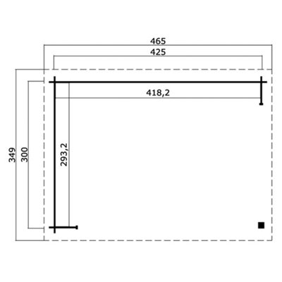 Lasita Osland Columbus Gazebo Shelter - 4.25m x 3m - 34mm Wall Logs Garden Canopy - 3