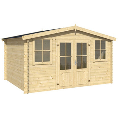 Lasita Osland Dallas Log Cabin - 3.76m x 2.92m - Traditional Summer House - 4