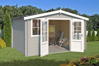 Lasita Osland Dallas Log Cabin - 3.76m x 2.92m - Traditional Summer House - 5