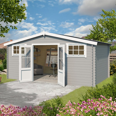 Lasita Osland Dallas Log Cabin - 4.8m x 2.92m - Traditional Summer House - 5