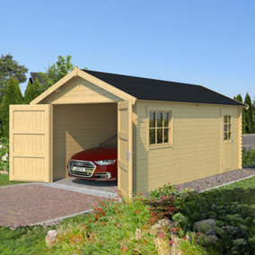 Lasita Osland Dillon 540 Wooden Garage - 5.4m x 3m - Log Cabin Garage