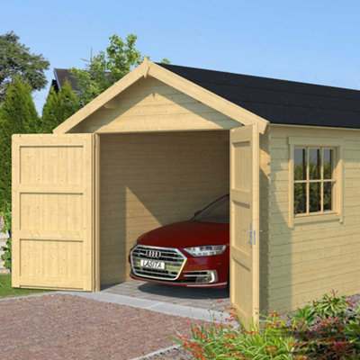 Lasita Osland Dillon 540 Wooden Garage - 5.4m x 3m - Log Cabin Garage - 4