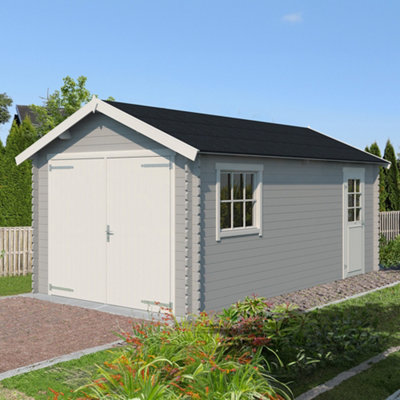Lasita Osland Dillon 540 Wooden Garage - 5.4m x 3m - Log Cabin Garage - 5