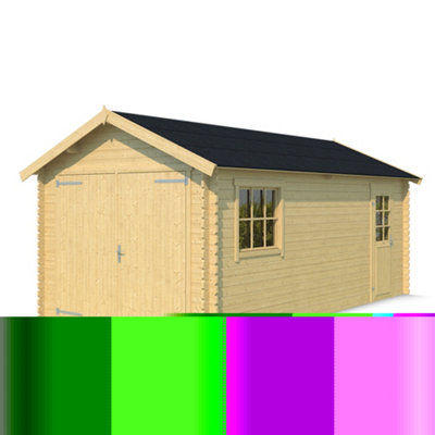 Lasita Osland Dillon 540 Wooden Garage - 5.4m x 3m - Log Cabin Garage - 6