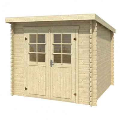 Lasita Osland Indi 230 Pent Log Cabin - 2.3m x 2.3m - Small Garden Summer House