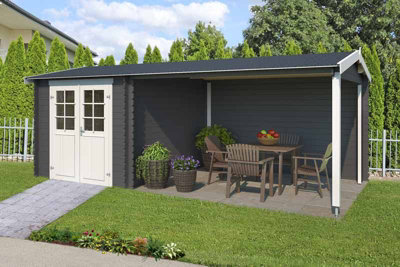 Lasita Osland Ivana Log Cabin with Canopy Area 19 x 9 ft - 4