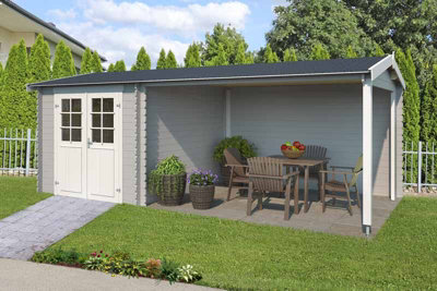 Lasita Osland Ivana Log Cabin with Canopy Area 19 x 9 ft - 6