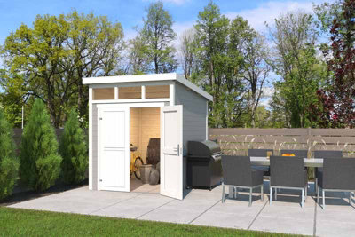 Lasita Osland Kibo 2 Storage Shed - 2.5m x 2m - 28mm Wall Logs - 4