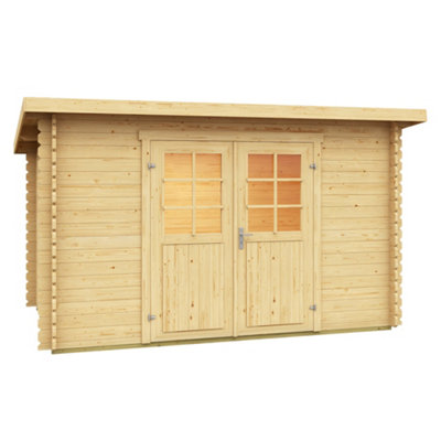 Lasita Osland Malta 1 Log Cabin - 3m x 2m - Pent Roof Garden Building - 4