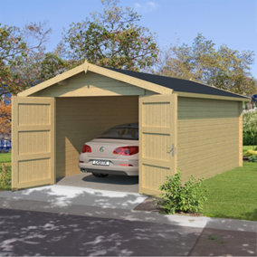 lasita Osland Mauritius Wooden Garage - 3.3m x 5.1m - Log Cabin Garage