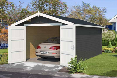 lasita Osland Mauritius Wooden Garage - 3.3m x 5.1m - Log Cabin Garage - 5