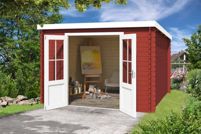 Lasita Osland Miami - 2.92m x 2.92m - Pent Roof Log Cabin Summer House - 5