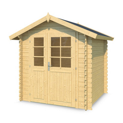 Lasita Osland Morava B Log Cabin - 1.9m x 1.9m - 28mm Log Cabin Shed - 4