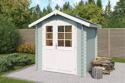 Lasita Osland Morava B Log Cabin - 1.9m x 1.9m - 28mm Log Cabin Shed - 6