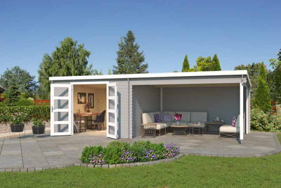 Lasita Osland New Orleans Summer House with Veranda - 7.1m x 3.3m - Log Cabin - 4