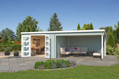 Lasita Osland New Orleans Summer House with Veranda - 7.1m x 3.3m - Log Cabin - 6