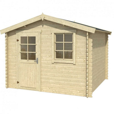 Lasita Osland Nina 175 Log Cabin - 2.7m x 1.7m - Traditional Garden Summer House - 4