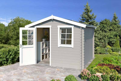 Lasita Osland Nina 175 Log Cabin - 2.7m x 1.7m - Traditional Garden Summer House - 6