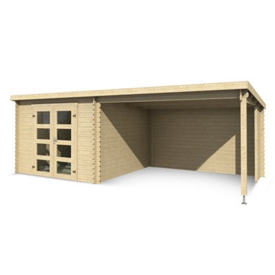 Lasita Osland Novia 275 Log Cabin with Veranda - 6m x 2.7m - Summer House - 4