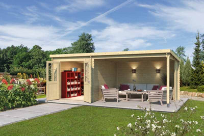 Lasita Osland Saint Raul Summer House with Veranda - 5.9m x 2.75m - 28mm Wall Logs