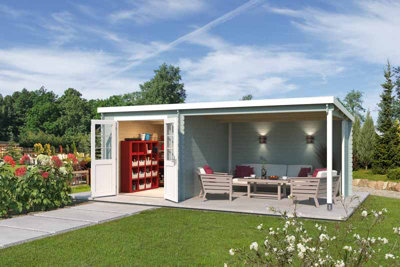 Lasita Osland Saint Raul Summer House with Veranda - 5.9m x 2.75m - 28mm Wall Logs - 5