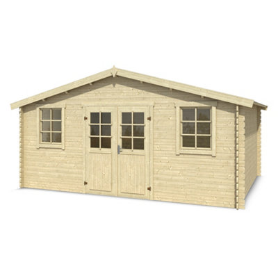Lasita Osland Udo 300 - 4.8m x 3m - Traditional Style Log Cabin Summer House - 4