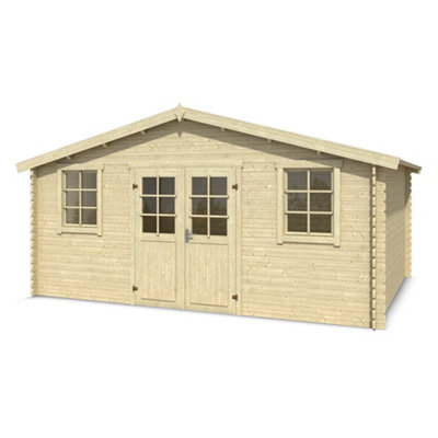 Lasita Osland Udo 300 - 4.8m x 3m - Traditional Style Log Cabin Summer House