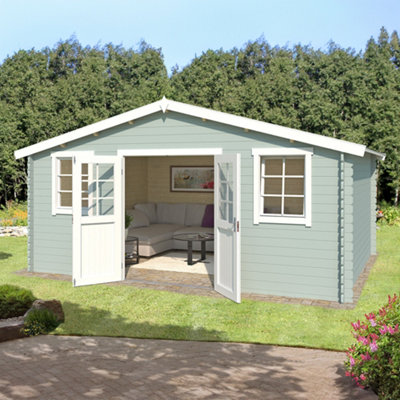 Lasita Osland Udo 300 - 4.8m x 3m - Traditional Style Log Cabin Summer House - 6