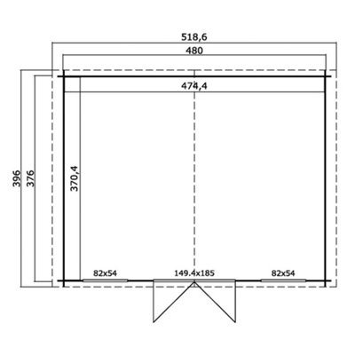Lasita Osland Washington Log Cabin - 4.8m x 3.76m - Traditional Summer House - 3