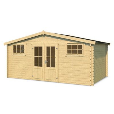 Lasita Osland Washington Log Cabin - 4.8m x 3.76m - Traditional Summer House - 4