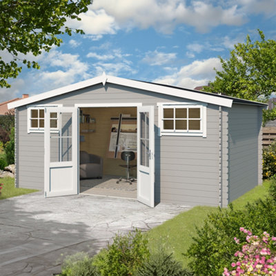 Lasita Osland Washington Log Cabin - 4.8m x 3.76m - Traditional Summer House - 5