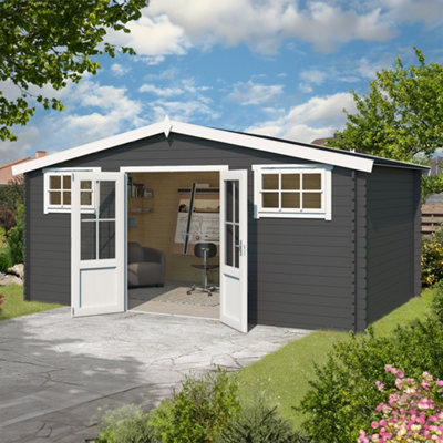 Lasita Osland Washington Log Cabin - 4.8m x 3.76m - Traditional Summer House - 6