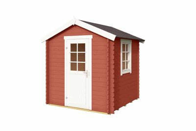 Lasita Osland Wels 1 Log Cabin - 2m x 2m - Traditional Apex Style Garden Room - 5