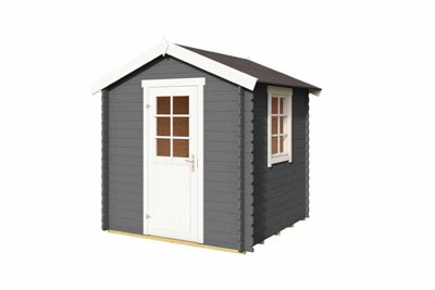 Lasita Osland Wels 1 Log Cabin - 2m x 2m - Traditional Apex Style Garden Room - 6