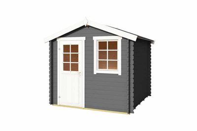 Lasita Osland Wels 2 Log Cabin - 2.3m x 2.3m - Traditional Apex Style Garden Room - 5