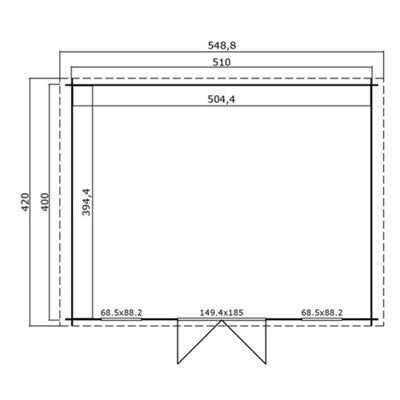 Lasita Osland Wels 5 Log Cabin - 5.1m x 4m - Traditional Apex Style Garden Room - 3