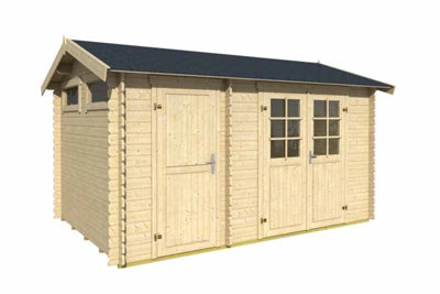 Lasita Osland William 250 with Side Store - 3.8m x 2.5m - Summer House Two Rooms