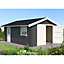 Lasita Osland Yarik 540 Wooden Garage - 5.4m x 3.8m - Single Garage Log Cabin