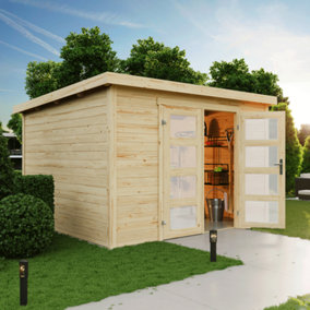Lasita Osland Zambezi 7 Storage Shed - 3m x 3m - Log Cabin Style Shed
