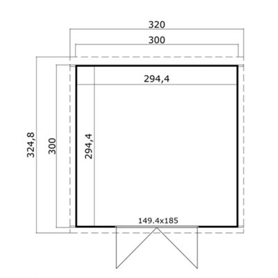 Lasita Osland Zambezi 7 Storage Shed - 3m x 3m - Log Cabin Style Shed - 4