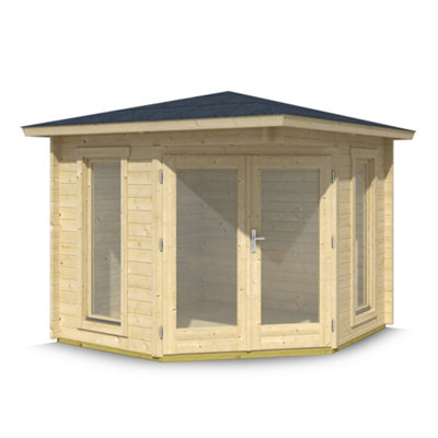 Lasita Scottie Corner Summer House - 2.4m x 2.4m - Double Glazed - 4