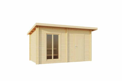 Lasita Sundborn Garden Room Office - 4m x 2.2m - Pent Log Cabin with Double Glazing