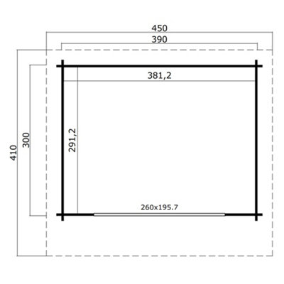 Lasita Sussex 1 Modern Summer House - 3.9m x 3m - Bi-Fold Door Double Glazed - 3