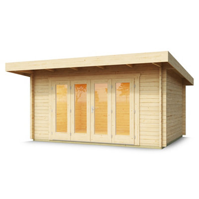 Lasita Sussex 1 Modern Summer House - 3.9m x 3m - Bi-Fold Door Double Glazed - 4