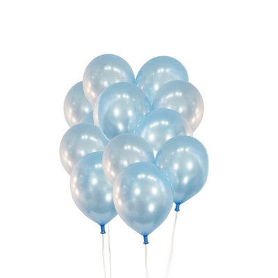 Latex Balloons Metallic Light Blue 12 Inches for all occasions 50pcs ...