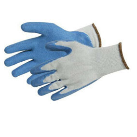 Latex Coated Builders Gloves Excellent Grip One Size