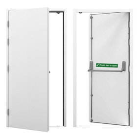Latham's Security Emergency Escape Door & Frame -  (H)2020mm (W)1095mm, LH Hinge