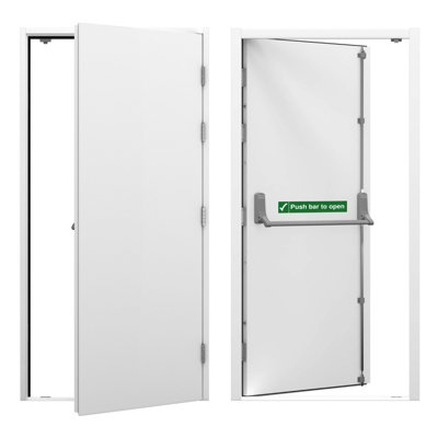 Latham's Security Emergency Escape Door & Frame -  (H)2020mm (W)1095mm, RH Hinge