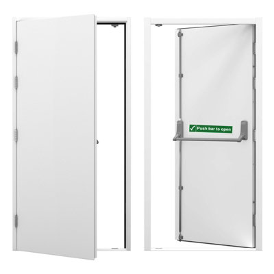 Latham's Security Emergency Escape Door & Frame -  (H)2020mm (W)1195mm, LH Hinge