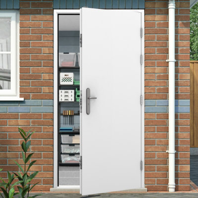 Latham's Security Garage Side Door & Frame - (H)2020mm (W)1095mm, RH Hinge